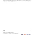 Australia ING Direct bank statement, Excel and PDF template, 2 pages