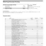 USA Wells Fargo bank statement template in Word and PDF format, 7 pages