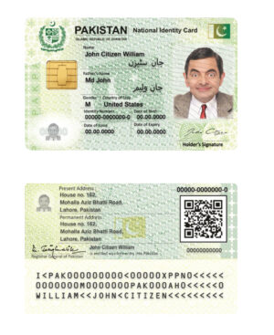 Pakistan ID template in PSD format, fully editable