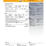 United Kingdom EDF utility bill template in Word and PDF format (3 pages)