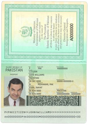 Authentic Pakistan PSD Passport Template