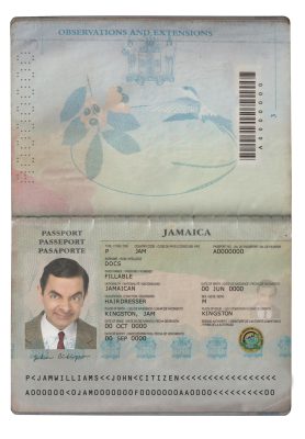 Authentic Jamaica PSD Passport Template
