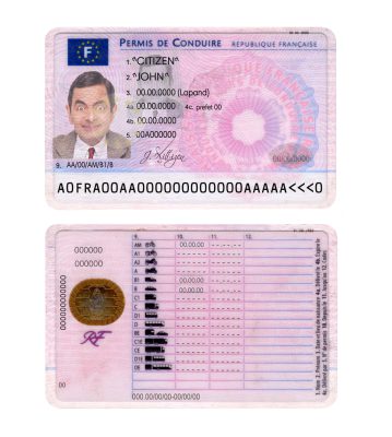 Fake France Driver License Template