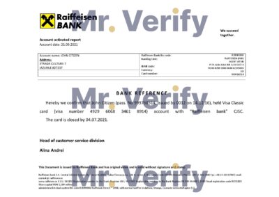 Download Romania Raiffeisen Bank Reference Letter Templates | Editable Word