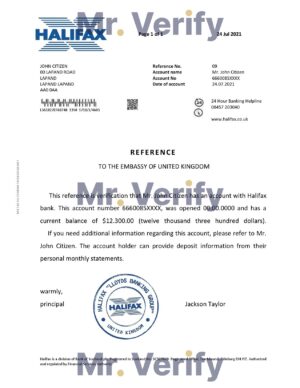 Download United Kingdom Halifax Bank Reference Letter Templates | Editable Word
