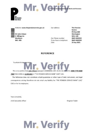 UK The Pension Service closure reference