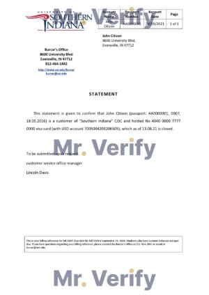 Download USA Southern Indiana Bank Reference Letter Templates | Editable Word