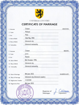 lensman universal Marriage Certificate | Editable PSD Templates