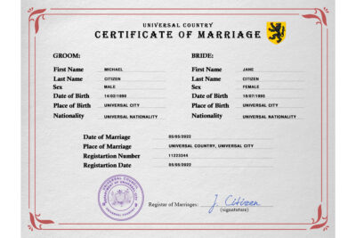 micro universal Marriage Certificate | Editable PSD Templates